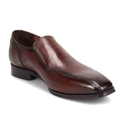 世界初のカバロス加工シリーズ モデロ MODELLO スワールモカ スリッポンビジネスシューズ　DM8203 D-BROWN 25.0