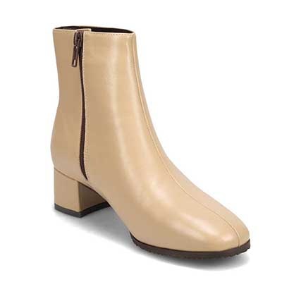 【撥水仕様】MODELLO ソフトレザー ショートブーツ　DML1907 BEIGE 23.0