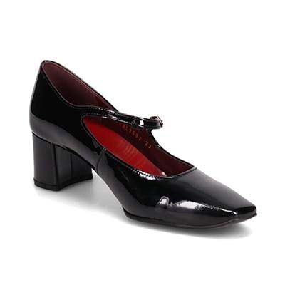 モデロ MODELLO 5.0ｃｍヒール ストラップパンプス  DML3602 BLACK-ENAMEL 23.0