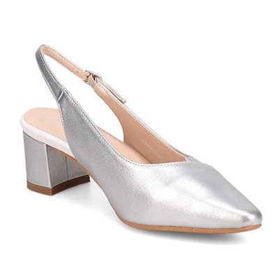 モデロ MODELLO 「リカバリーインソール」搭載で指圧効果により血行を115％促進。Recoveryポインテッドバックベルト　DML5506R SILVER 23.0