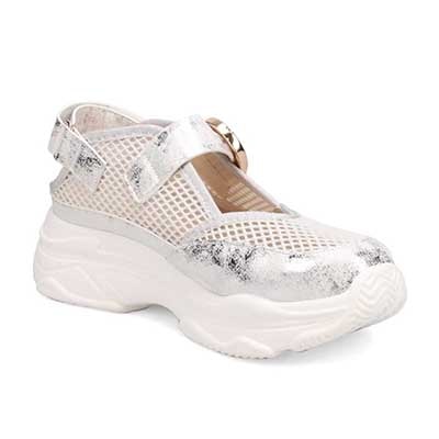 モデロ MODELLO 「リカバリーインソール」搭載で指圧効果により血行を115％促進。Recoveryスニーカーサンダル　DML5507R SILVER M（23～23.5ｃｍ）