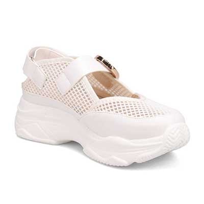 モデロ MODELLO 「リカバリーインソール」搭載で指圧効果により血行を115％促進。Recoveryスニーカーサンダル　DML5507R WHITE M（23～23.5ｃｍ）