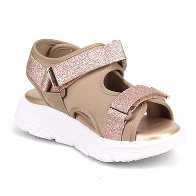 モデロ MODELLO グリッターベルテッド スポーツサンダル　DML6054 BLACK 23.0