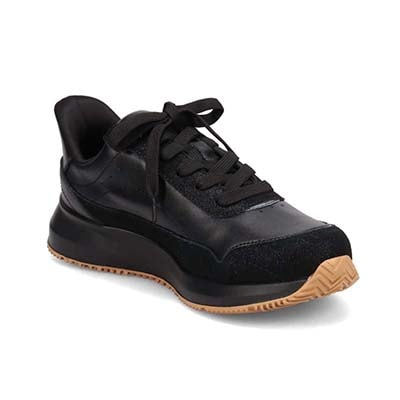 モデロ MODELLO レースアップヒール レザースニーカー　DML6058X BLACK 23.0