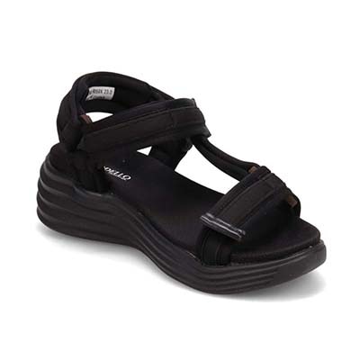 モデロ MODELLO 軽量ウェッジスポーツサンダル　DML6059X BLACK 23.0