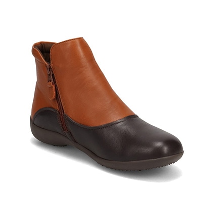 モデロ MODELLO やわらかな履き心地♪カジュアルスタイルにおすすめ！シューレースがアクセント♪オブリークタイプのショートブーツ DML7117 CAMEL/C 23.0