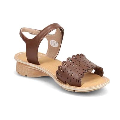 モデロ MODELLO カットワークサンダル　DML7155 BROWN M　(23.0～23.5)