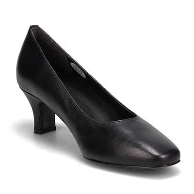 【撥水仕様】モデロ MODELLO 特許 metaインソール搭載 5.5cm 万能スクエアトゥパンプス　DML8800MT BLACK 23.0