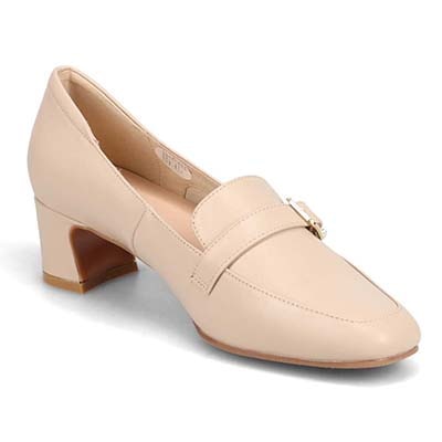 【撥水仕様】モデロ MODELLO ベルテッドローファーパンプス　DML8802 L-BEIGE 23.0