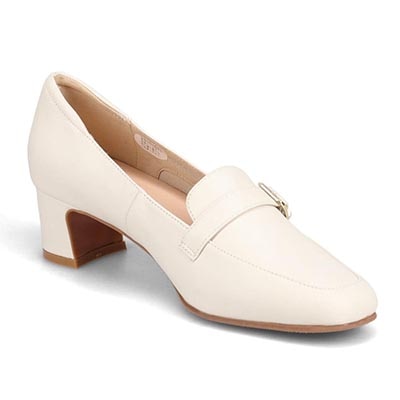 【撥水仕様】モデロ MODELLO ベルテッドローファーパンプス　DML8802 L-BEIGE 23.0