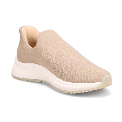【撥水仕様】モデロ MODELLO ニットスリッポンスニーカー　DML8806 BEIGE 23.0