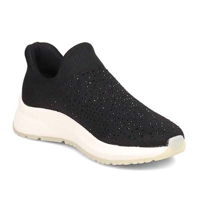 【撥水仕様】モデロ MODELLO ニットスリッポンスニーカー　DML8806 BLACK 23.0