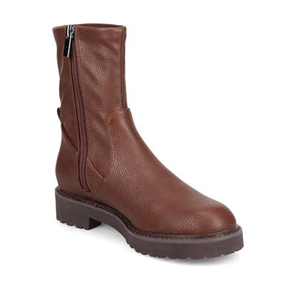 【撥水仕様】モデロ MODELLO 3.5cmヒール タンクソールショートブーツ  DML8820 D-BROWN 23.0