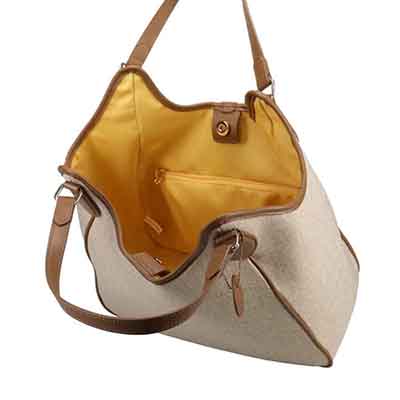 モデロ MODELLO　大人女性のためのエレガント キャンバストートバッグ　DMLB501 BEIGE FREE