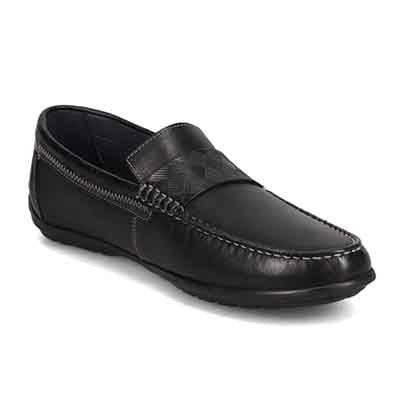 ランバンオンブルー LANVIN en Bleu 「Recovery Shiatsu Insole」搭載で指圧効果により血行をよくする。レザーカジュアルローファー　EB5000XR BLACK 25.0