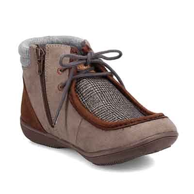 【撥水仕様】エル スポーツ ELLE SPORT グリップソールで安心♪撥水カジュアルショートブーツ ESP12525V OLIVE/Multi 23.0