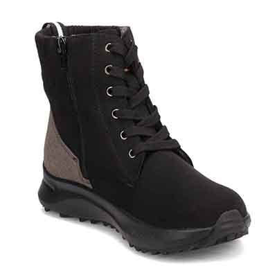 エル スポーツ ELLESPORT 撥水スエード調　レースアップブーツ  ESP12585 D-BROWN 23.0