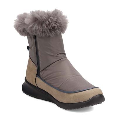 【防水仕様】エル スポーツ ELLESPORT BLACK LABELシリーズ　ファー付きブーツ　ESP12589 GRAY 23.0