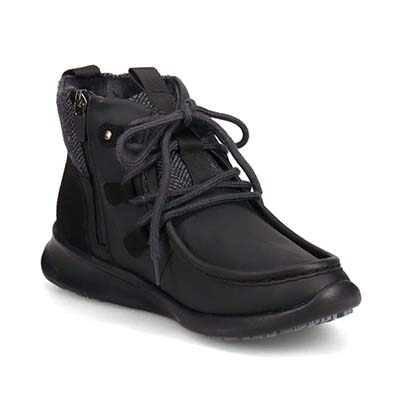 【4cm4時間防水設計】エル スポーツ ELLESPORT BLACK LABELシリーズ　レースアップカジュアルブーツ　ESP12590 Black2 23.0