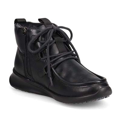 【4cm4時間防水設計】エル スポーツ ELLESPORT BLACK LABELシリーズ　レースアップカジュアルブーツ　ESP12590 BLACK/BLACK 23.0