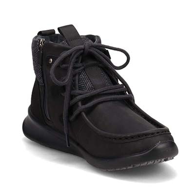 【4cm4時間防水設計】エル スポーツ ELLESPORT BLACK LABELシリーズ　レースアップカジュアルブーツ　ESP12590 BLACK 23.0