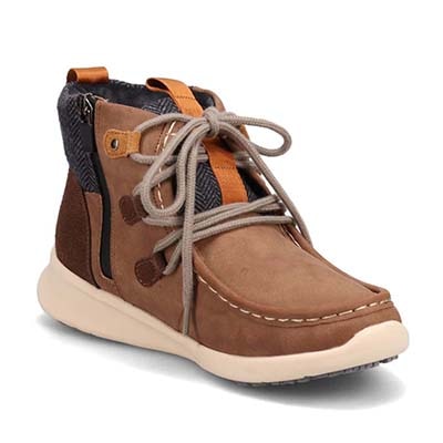 【4cm4時間防水設計】エル スポーツ ELLESPORT BLACK LABELシリーズ　レースアップカジュアルブーツ　ESP12590 BROWN2 23.0