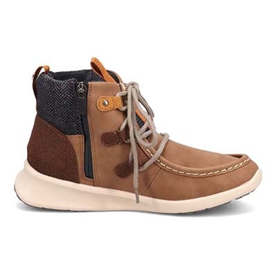 【4cm4時間防水設計】エル スポーツ ELLESPORT BLACK LABELシリーズ　レースアップカジュアルブーツ　ESP12590 BROWN 23.0