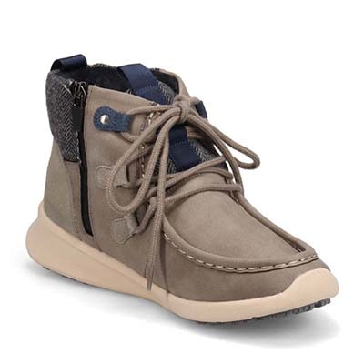 【4cm4時間防水設計】エル スポーツ ELLESPORT BLACK LABELシリーズ　レースアップカジュアルブーツ　ESP12590 GRAY2 23.0