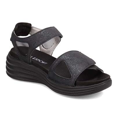 エル スポーツ ELLESPORT ベルクロサンダル　ESP12597 BLACK 23.0