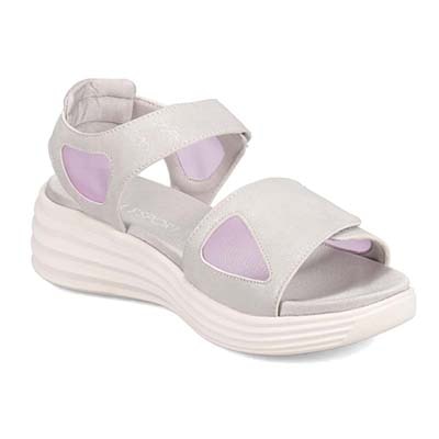 エル スポーツ ELLESPORT ベルクロサンダル　ESP12597 SILVER 23.0