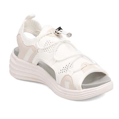 エル スポーツ ELLESPORT メッシュデザインニットサンダル　ESP12598 WHITE 23.0