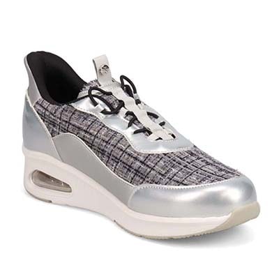 【4cm4時間防水設計】エル スポーツ ELLESPORT クイックフィットエアソールスニーカー　ESP12599 GRAY-TX 23.0