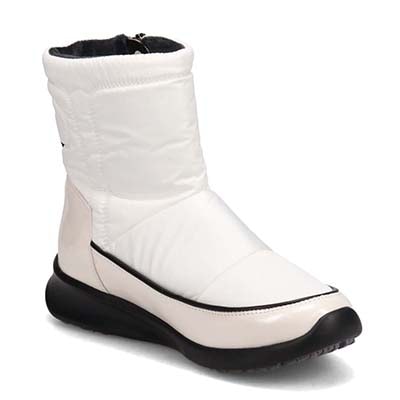 【3.5cm4時間防水設計】エル スポーツ ELLESPORT スッキリとしたラストが特徴 ナイロンブーツ　ESP12603 WHITE 23.0