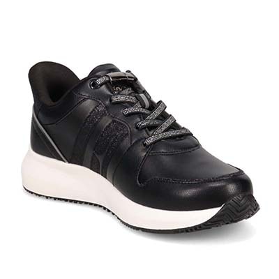 【4cm4時間防水設計】エル スポーツ ELLESPORT　軽量IPソールクイックフィットスニーカー　ESP12605 BLACK 23.0