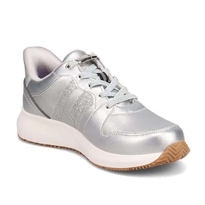 【4cm4時間防水設計】エル スポーツ ELLESPORT　軽量IPソールクイックフィットスニーカー　ESP12605 SILVER 23.0