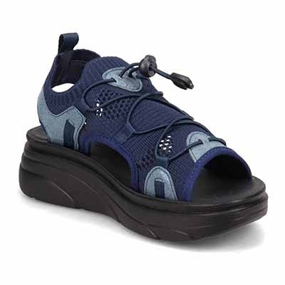 エル スポーツ ELLESPORT 　レースアップニット厚底スポーツサンダル　ESP12608 NAVY M（23～23.5ｃｍ）