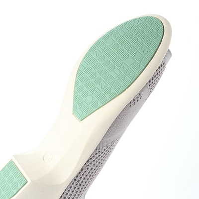 エル スポーツ ELLESPORT 軽量ニットウエッジオープントゥシューズ ESP12714 BEIGE 23.0