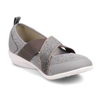 エル スポーツ ELLESPORT クロスベルトバレエシューズ　ESP14502 GRAY 23.0