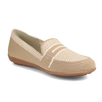 エル スポーツ ELLESPORT ニットドライビングシューズ　ESP14506 BEIGE M　(23.0～23.5)