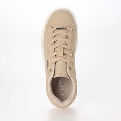 【ユニセックス】エル スポーツ ELLESPORT 2.5cmヒールのローテクコートスニーカー ESP14510 BEIGE 23.0