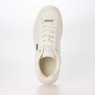 【ユニセックス】エル スポーツ ELLESPORT 2.5cmヒールのローテクコートスニーカー ESP14510 WHITE 23.0