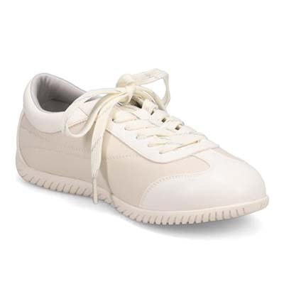 エル スポーツ ELLESPORT ドライビングレースアップスニーカー WHITE-TX 23.0