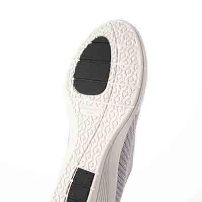 エル スポーツ ELLESPORT ニット編みウェッジレースアップシューズ  ESP14706 GRAY 23.0