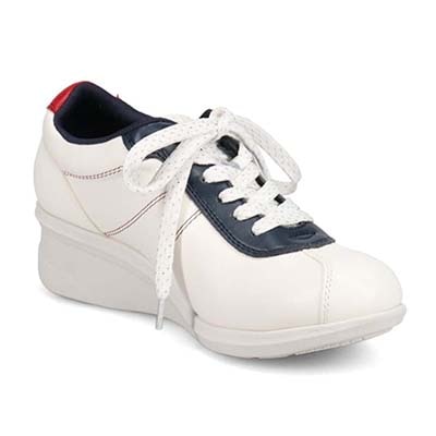 エル スポーツ ELLESPORT レースアップウェッジスニーカー　ESP14707 WHITE-MULTI 23.0