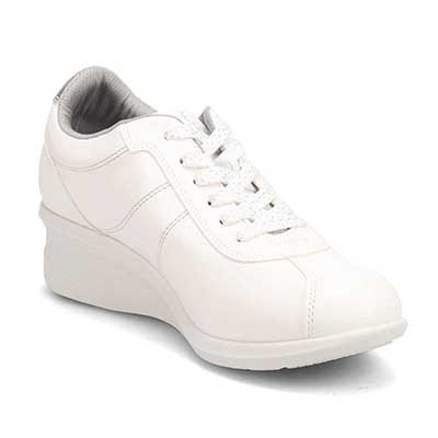 エル スポーツ ELLESPORT レースアップウェッジスニーカー　ESP14707 WHITE 23.0