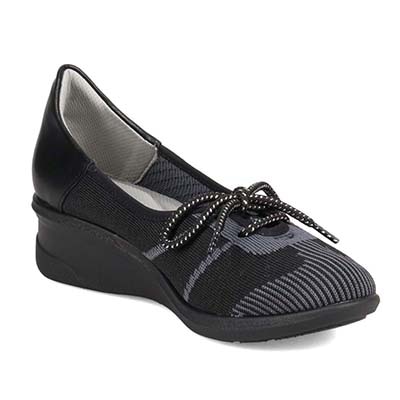 エル スポーツ ELLESPORT ニットレースアップシューズ　ESP14709 GRAY 23.0