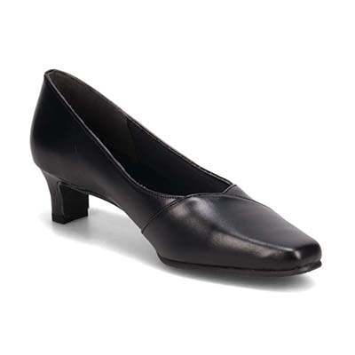 HIROKO KOSHINO Ｖカットラインが綺麗なデザインパンプス　HKL5149 BLACK 23.0