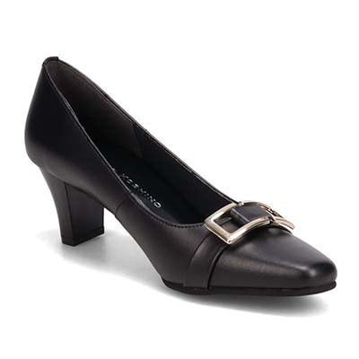 HIROKO KOSHINO バックルデザインのきれい目パンプス　HKL5155 BLACK 23.0