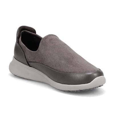 【撥水仕様】HIROKO KOSHINO　防滑　スリッポンカジュアルシューズ　HKL6206 GRAY 23.0