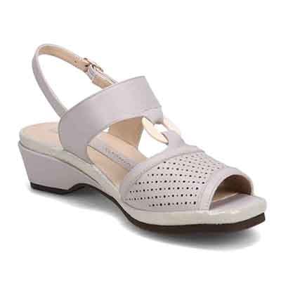 HIROKO KOSHINO バックストラップウェッジサンダル　HKL7528 GRAY M　(23.0～23.5)
